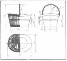 Сумка хозяйственная, сплетенная на три обруча