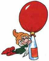 Лимон надувает воздушный шар