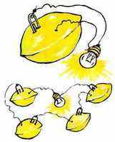 Делаем батарейку из лимона