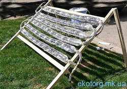 Солнечный коллектор из бутылок