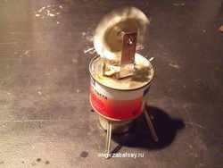 Простейшая паровая турбина из консервной банки