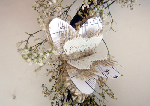 Винтажные бабочки из мешковины Винтажные бабочки из мешковины