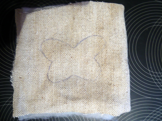 Винтажные бабочки из мешковины Винтажные бабочки из мешковины