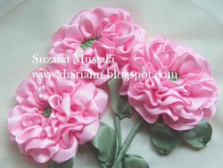 Вышивка лентами. Букет.