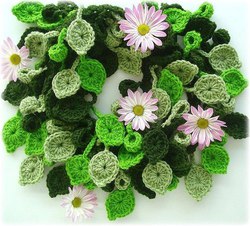 Вязаные крючком цветочные колье. Только идеи