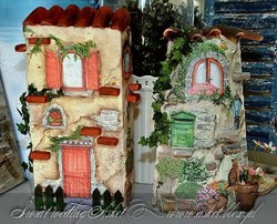 Декупаж на кирпичах