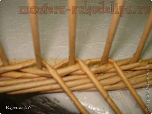 Мастер-класс по плетению из газет. Поднос с фанерным дном