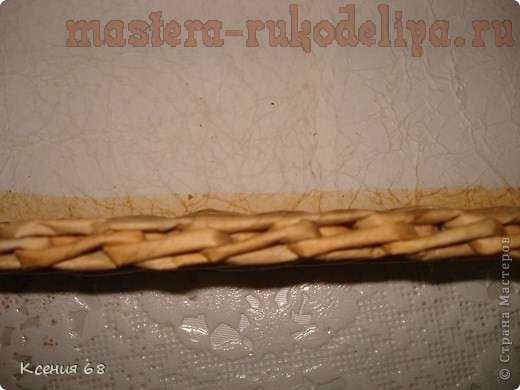 Мастер-класс по плетению из газет. Поднос с фанерным дном