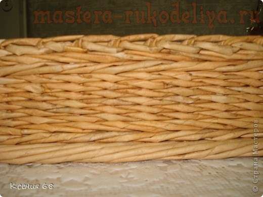 Мастер-класс по плетению из газет. Поднос с фанерным дном