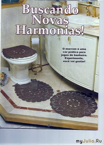 Подборка вязанных комплектов для ванной