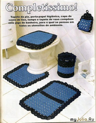 Подборка вязанных комплектов для ванной