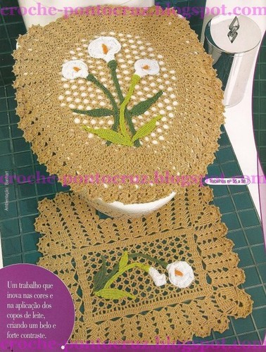 Подборка вязанных комплектов для ванной