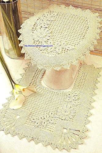 Подборка вязанных комплектов для ванной