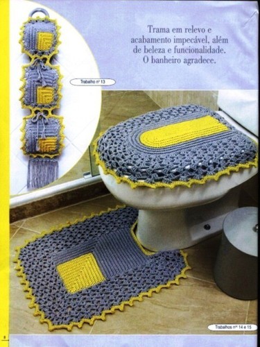 Подборка вязанных комплектов для ванной