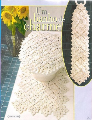 Подборка вязанных комплектов для ванной