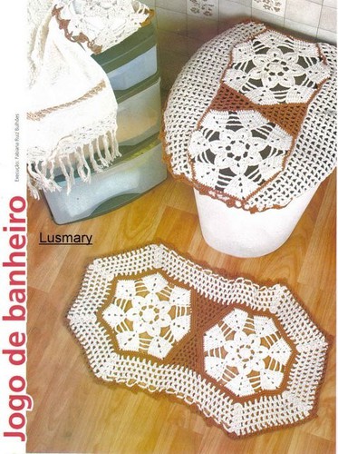 Подборка вязанных комплектов для ванной