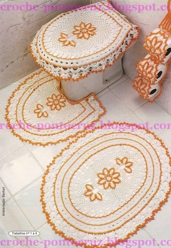 Подборка вязанных комплектов для ванной