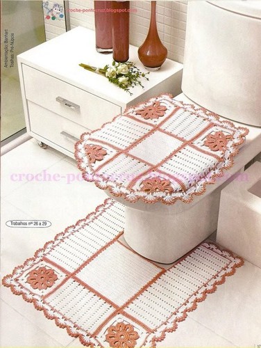 Подборка вязанных комплектов для ванной