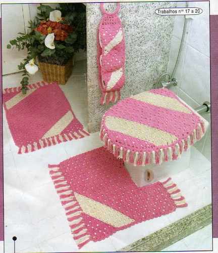 Подборка вязанных комплектов для ванной