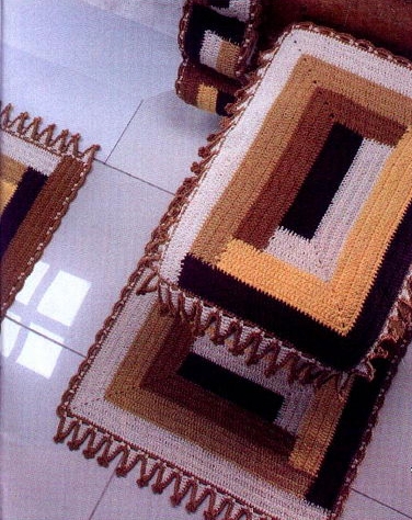 Подборка вязанных комплектов для ванной