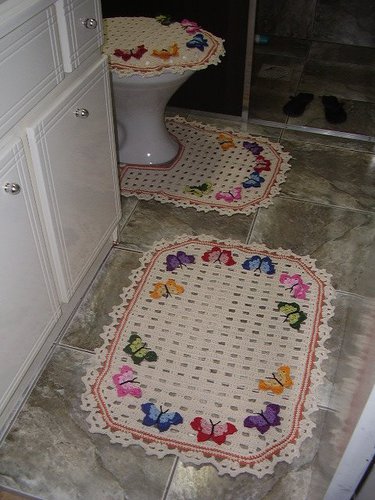 Подборка вязанных комплектов для ванной