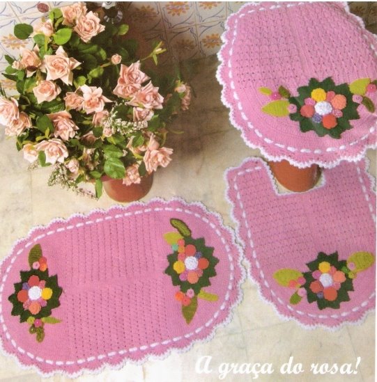 Подборка вязанных комплектов для ванной