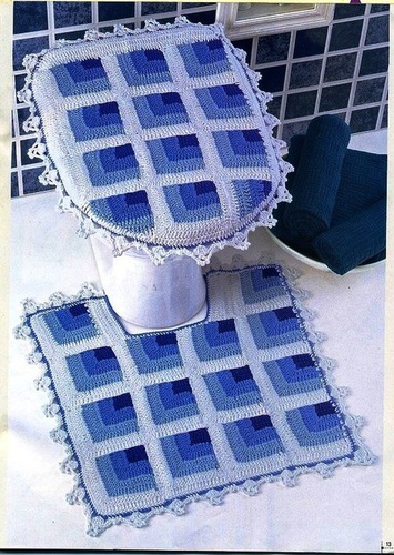 Подборка вязанных комплектов для ванной