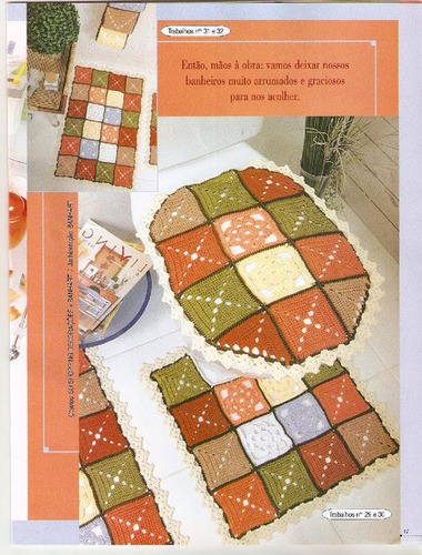 Подборка вязанных комплектов для ванной