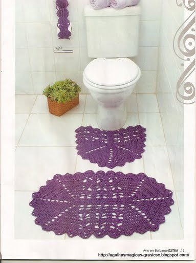 Подборка вязанных комплектов для ванной