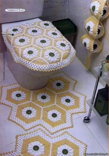 Подборка вязанных комплектов для ванной