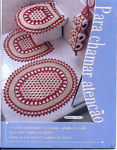 Подборка вязанных комплектов для ванной