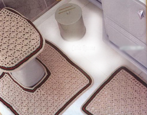 Подборка вязанных комплектов для ванной