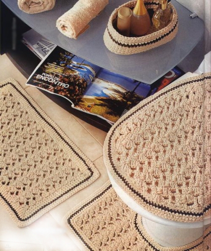 Подборка вязанных комплектов для ванной