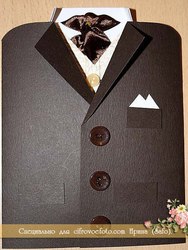 Идеи оформления открыток в форме пиджака + шаблоны