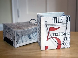 Подарочная сумочка из газет