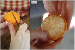 Лампадка из мандарина и оливкового масла