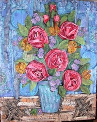 Картина из  бумажных стаканчиков