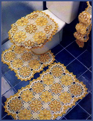 Подборка вязанных комплектов для ванной