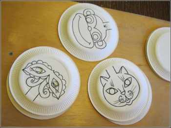 Маски из бумажных тарелок