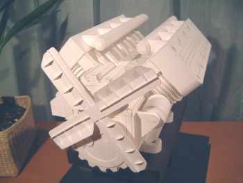 Действующая модель двигателя из бумаги