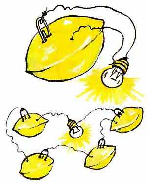 Батарейка из лимона