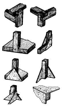 Соединения деревянных деталей гвоздями